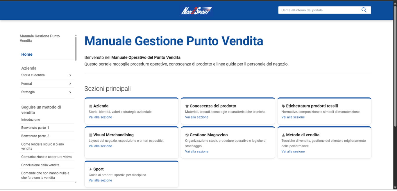 Anteprima del portale